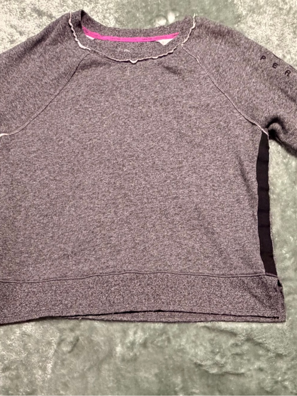 Calvin Klein Performance Heather Gray Pullover with Black Side Panels